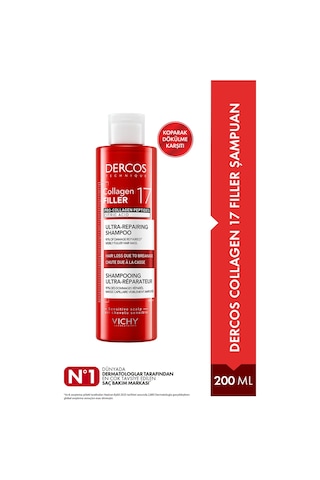Vichy Dercos Collagen 17 Filler Tüm Saç Tipleri İçin Şampuan 200 Ml