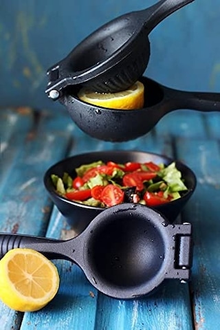 Duffa Pratik Kollu Limon Sıkacağı - Çekirdek Tutuculu Manuel Narenciye Sıkma Presi, Ergonomik El Tipi Limon Ve Mand Çok Renkli