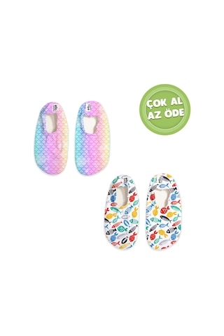 Ella Bonna Unisex Bebek Çocuk Deniz Ayakkabısı Havuz Patiği 2'li Paket Gökkuşağı Ve Renkli Balıklar Gökkuşağı Renkli Balıklar - 536344725 Gökkuşağı Renkli Balıklar - 536344725 Gökkuşağı Renkli Balıklar