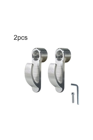 2 Adet Motosiklet Modifiye Kask Kancası Scooter Yan Depolama Kancası Gümüş