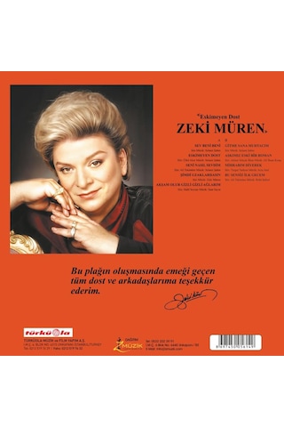 Zeki Müren - Eskimeyen Dost Renkli Plak