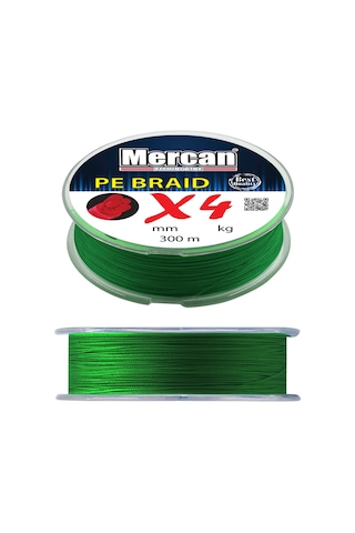 PE Braıd X4 300 M. 1X1 Yeşil Makara Misina
