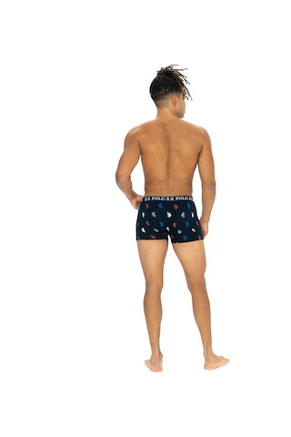 U.S. Polo Assn. U.s Polo Assn. 80528 Erkek Pamuklu 3'lü Boxer-siyah&bordo&baskılı Siyah