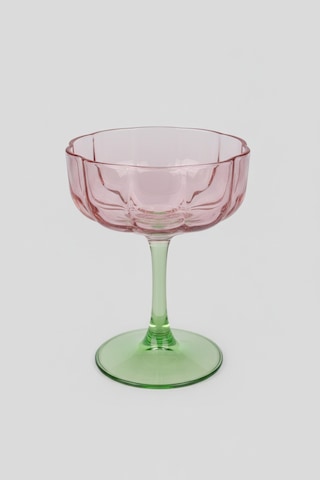 6 Kişilik Cam Kadeh 220 Ml Modern Ve Dekoratif Sunum Pembe