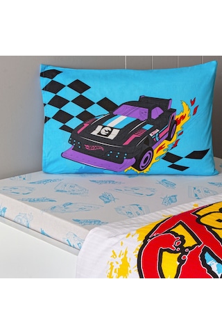Taç Lisanslı Hot Wheels Fast Tek Kişilik Pamuk Pike Takımı 000000001000050174 Çok Renkli
