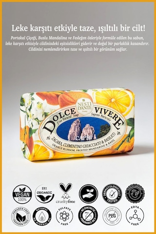 Nesti Dante Sabun Dolce Vivere Capri Turunçgil Kokusu Vegan Bakım 250 G