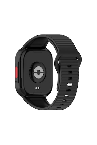 Redmi Watch 6 Silikon Kordon Tırtıklı Suya Dayanıklı Tasarım Siyah