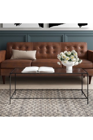 Flores Siyah Metal Orta Sehpa