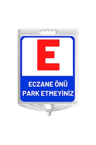 Eczane Önüne Park Etmeyiniz Çift Taraf Baskı Mavi Ultra Kedi Gözlü Ağırlıklı Koni Seti Trafik Dubası