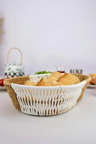 Digithome Rattan Ekmek Sepeti Oval Ekmeklik 28 Cm Kahverengi D/10 C1-1-289 Kahverengi