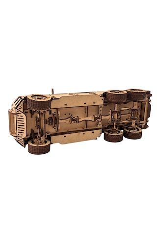 6x6 Pick-up Ahşap Maket Seti Dıy 3d Puzzle Açılabilir Kapılı Arazi Aracı Koleksiyoner Modeli 531 Parça