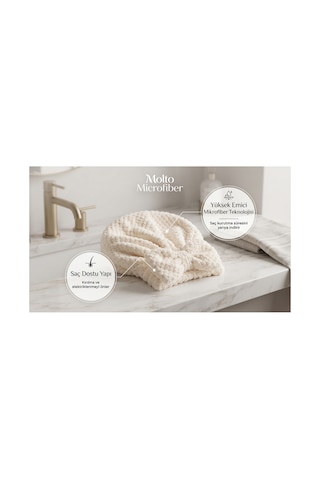 Prenses Peluş Mikrofiber Saç Kurulama Havlusu, Pratik Saç Bonesi - Duş, Makyaj Ve Bakım Saç Wrap Beyaz
