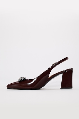 Hakiki Deri Kadın İnce Topuk Ayakkabı 215za2977 Bordo