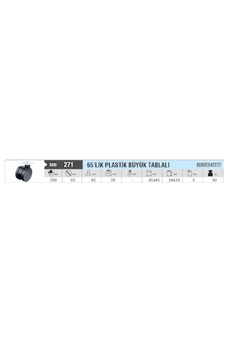 Hırdavatım 65 Lik Plastik Büyük Tablalı Teker 4 Adet