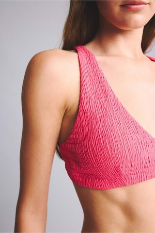 Defacto Regular Fıt Kırışık Dokulu Kumaş Fuşya Bikini Üstü G3996ax26smpn296 Pembe-pn296