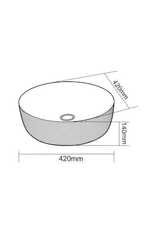 Eva Banyo Lena E-5004R Tezgah Üstü Porselen Lavabo