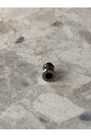 Roma Black Erkek Küpesi - 1 Adet - Döner Kilit