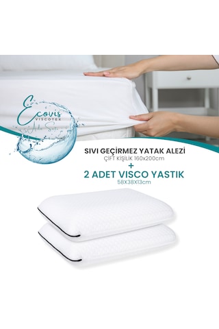 Ecovis Viscotex Aile Seti, 2'li Visco Yastık Ve Yatak Alezi