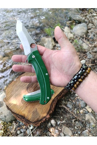 El Yapımı Outdoor Kamp Çakısı Yeşil