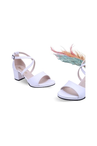 Papuç Sepeti  Mht 1660 Kadın 6 Cm Topuklu Açık Platformlu Ayakkab