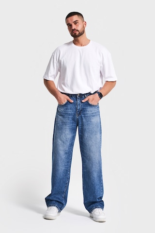 Itsbasic Erkek Mavi Kot Rengi 4w5-5 Tt25 Relaxed Baggy Fit İç Boy 80cm Rahat Kesim %100 Koton Denim Jean