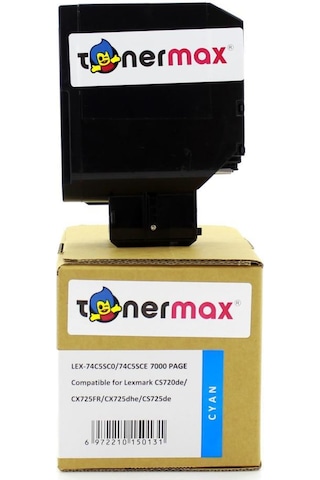 Tonerturk Lexmark Cs720-74C5Sc0 Mavi Uyumlu Toner Yüksek Kapasiteli