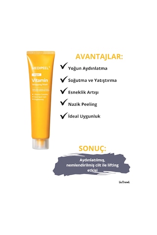 Medipeel Vegan Vitamin Collagen Wrapping Mask 70ml Vitamin Filmi Maskesi M0482
