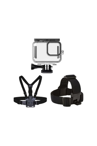 Go Hero 12 Su Geçirmez Kılıf Housing Göğüs Bandı Ve Kafa Bandı 3'lü Set