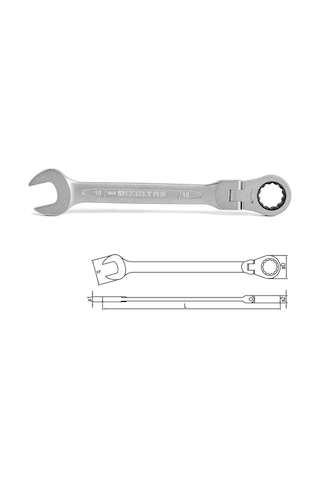 İzeltaş Mafsallı Cırcır Kombine Anahtar 13 Mm - 0345020013 N11.24567