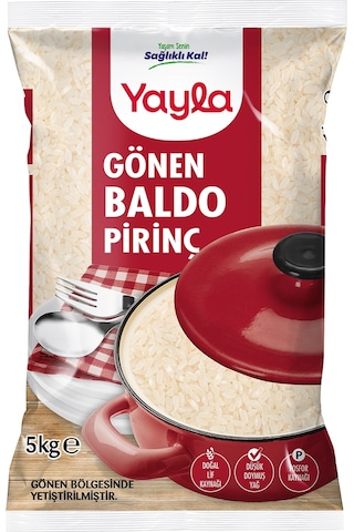 Yayla Gönen Baldo Pirinç 5 Kg Yayla Gönen Baldo Pirinç 5 Kg