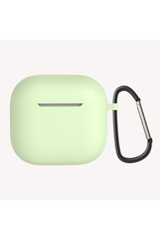 Apple AirPods Uyumlu 4 Zore Standart Silikon Kılıf Açık Yeşil