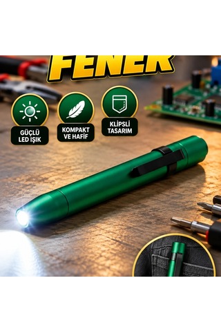 Led Kalem Fener Kompakt, Klipsli Ve Taşınabilir Aydınlatma