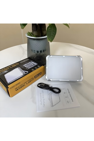Kxk-686 Şarjlı Led Projektör Lamba Ip44 Su Geçirmez, Kamp, Bahçe Ve Acil Aydınlatma