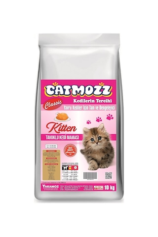 Catmozz Classic Tavuklu Kıtten Yavru Kedi Maması 10 KG