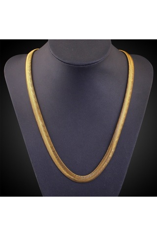 Minimalist Moda Nötr Düz Yılan Kişilik Kolye Altın Çok Renkli