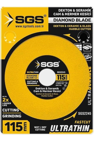 Sgs2245 Cam-dekton-seramik-mermer Hassas Elmas Kesici 115 Mm