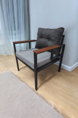 Pimango Pi Elize Demonte Metal Tekli Bahçe Mobilyası Antrasit - Gri 60 x 60 Antrasit  - Gri