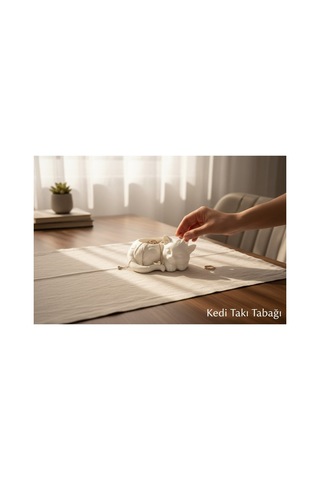 Kedi Figürlü Takı Standı 3d Baskı Takı Organizer Minimal Dekoratif Takılık