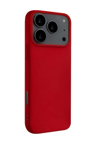 Gld-spt- Newface Apple Uyumlu iPhone 17 Pro Max Nano İçi Kadife Silikon - Kırmızı
