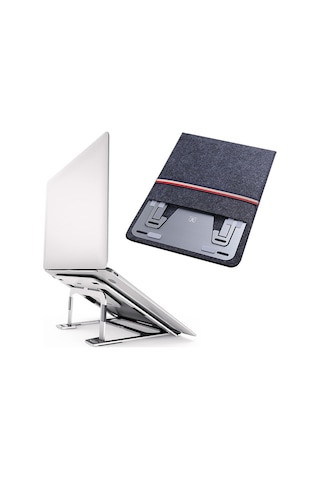 Cbtx Boneruy Br035 P3 Ayarlanabilir Dizüstü Bilgisayar Sehpası Katlanır Dizüstü Braketi Kaldırma Soğutma Tutucu Koyu Gri