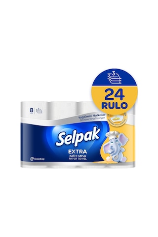 Selpak Extra Yağ Emici Havlu 3 x 8 Rulo