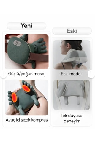 Laiser Isı Destekli Boyun Omuz Ve Sırt,derin Doku Masaj Cihazı Yeşil
