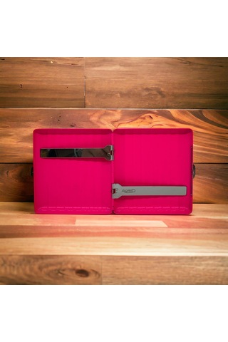 Bavul Desen Metal Kısa Sigara Tabakası 18li Pembe