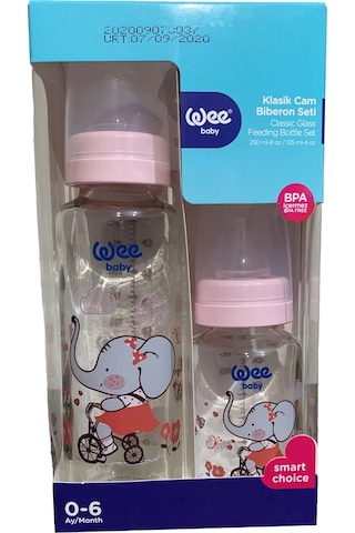 Wee Baby Pembe Klasik Cam Biberon Seti
