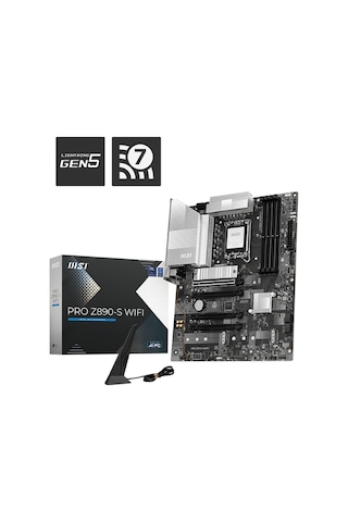 MSI Pro Z890-S WIFI Intel Z890 8600 MHz (OC) DDR5 Soket 1851 ATX Anakart