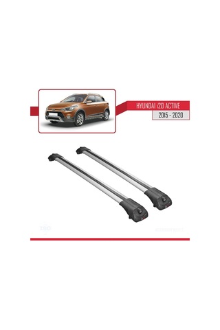 Hyundai İ20 Actıve 2015-2020 Arası İle Uyumlu Ace-1 Ara Atkı Tavan Barı Gri