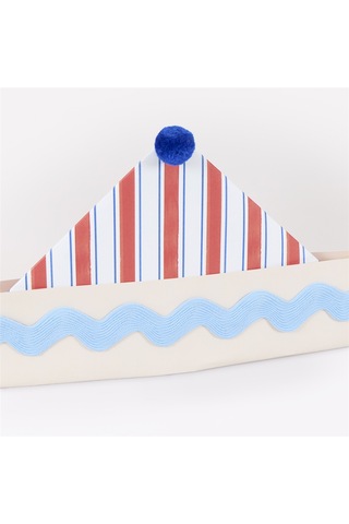 Meri Meri - Sailor Party Hats - Denizci Parti Şapkaları - 8 Adet Çok Renkli