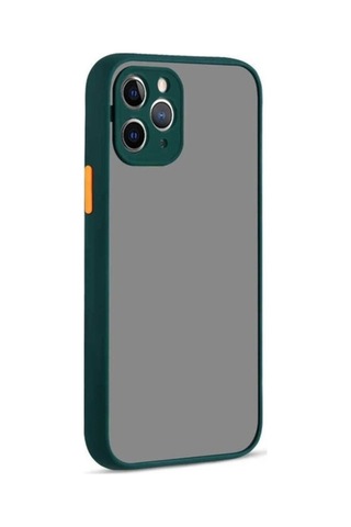 Apple Uyumlu iPhone 12 Pro Max Kılıf Zore Hux Kapak Koyu Yeşil