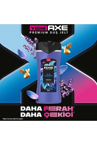 Axe Premium Collection Aqua Bergamot + Blue Lavender + Copper Santal Duş Jeli 3 x 300 ML