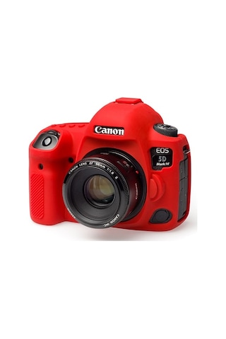 Easycover Canon 5D Mark IV Silikon Kılıf Ecc5Dıvr (Kırmızı)